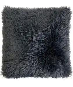 Kissen „Fluffy“, Home & Deco, ca. 40 x 40 cm, dunkelgrau