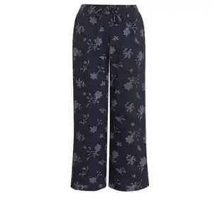 Damen Culotte mit Blumen-Muster DUNKELBLAU