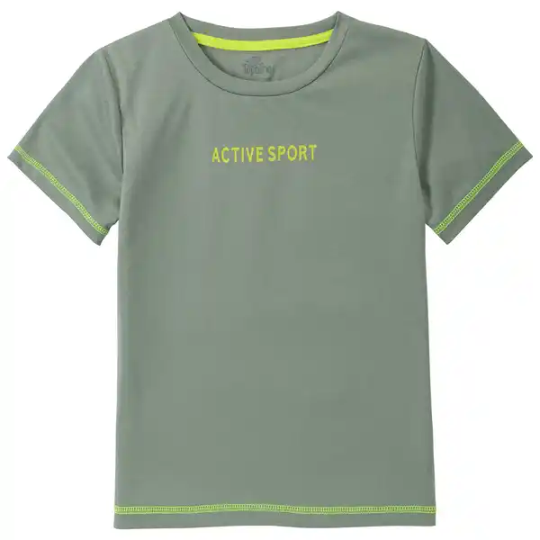 Bild 1 von Jungen Sport-T-Shirt mit Text-Motiv GRÜN