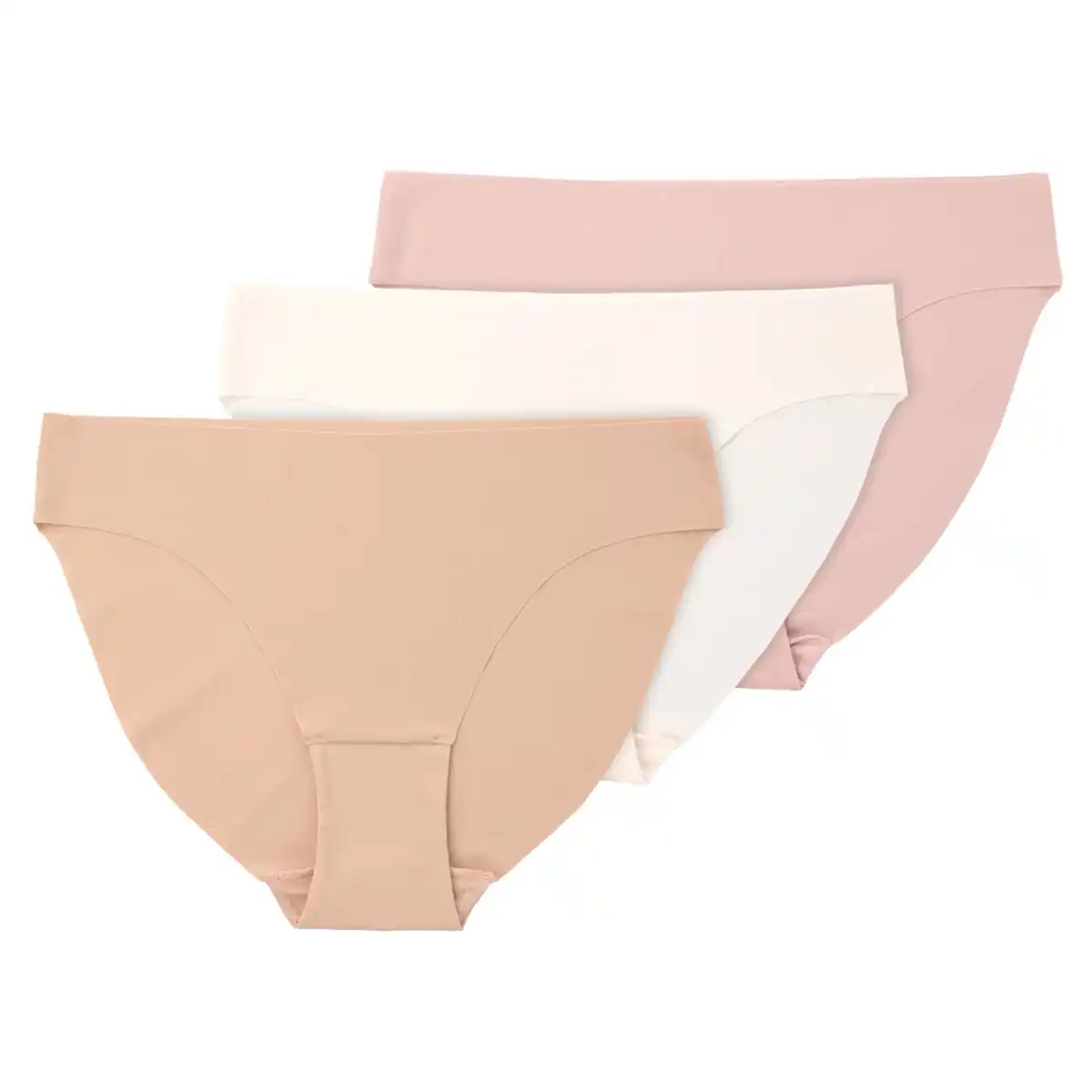Bild 1 von 3 Damen Seamless-Slips im Set BEIGE / ROSA / WEISS