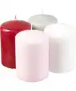 Bild 1 von Stumpenkerzen Weihnachten, 4er-Pack, rosa