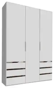 Drehtürenschrank Level 36A B:150cm Alpinweiß Dekor