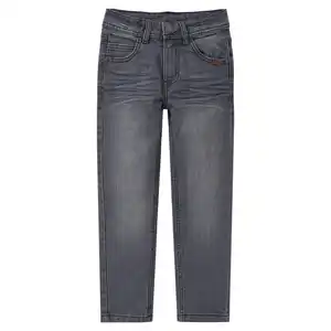 Jungen Slim-Jeans mit verstellbarem Bund GRAU