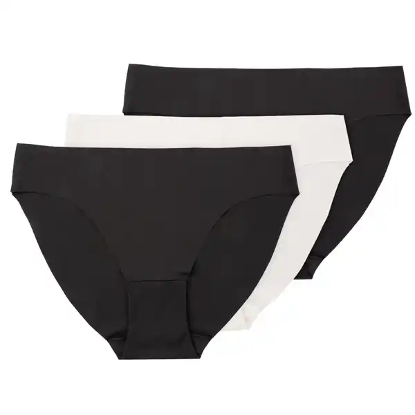 Bild 1 von 3 Damen Seamless-Slips im Set SCHWARZ / WEISS