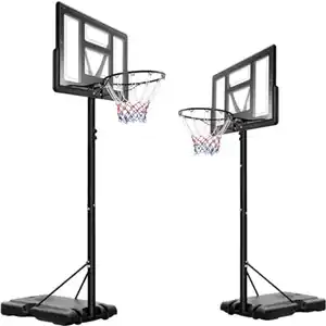 Basketballkorb Outdoor, Verstellbare Korbhöhe von 230 bis 305 cm, Basketballständer mit 110x70cm Rückwand, für Kinder Jugendliche Erwachsene Verwendung in Hinterhöfen, Gärten, Garagen