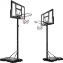 Bild 1 von Basketballkorb Outdoor, Verstellbare Korbhöhe von 230 bis 305 cm, Basketballständer mit 110x70cm Rückwand, für Kinder Jugendliche Erwachsene Verwendung in Hinterhöfen, Gärten, Garagen