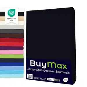 Buymax Spannbettlaken 60x120 70x140 80x200 90x200 100x200 120x200 140x200 160x200 180x200 200x200 Baumwolle Bettlaken Jersey