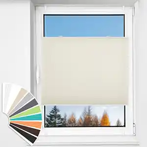 HOMEDEMO Plissee Klemmfix ohne Bohren, Jalousie Plisseerollo Fensterrollo mit Klemmträger, Faltrollo Klemmrollo Sicht-und Sonnenschutz Rollos für Fenster & Tür