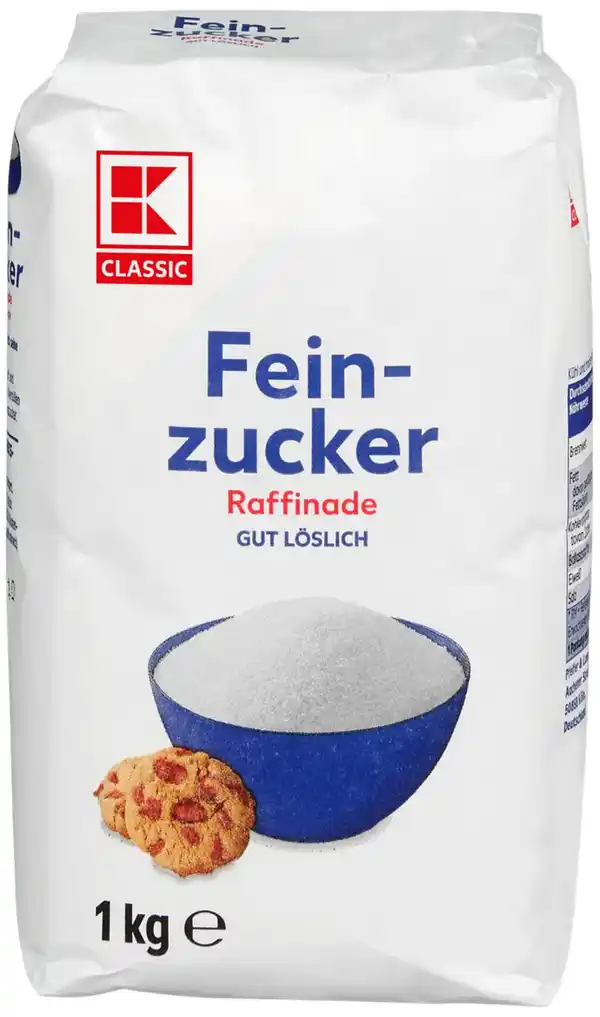 Bild 1 von K-CLASSIC Feinzucker, 1-kg-Packg.