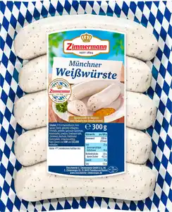 ZIMMERMANN Münchner Weißwürste, 5 St. = 300-g-Packg.