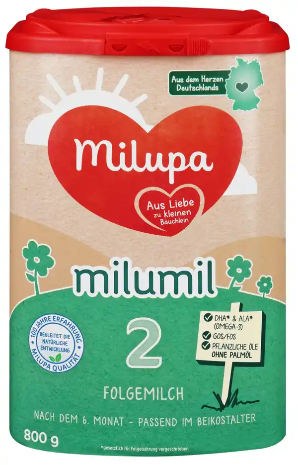 Bild 1 von MILUPA Folgemilch Milumil 2 oder 3, 800-g-Dose