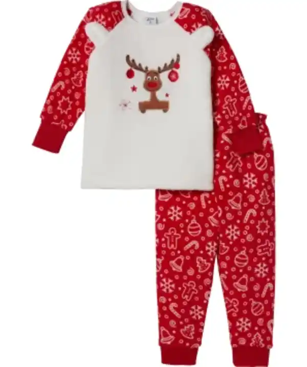 Bild 1 von Pyjama Weihnachten, 2-tlg. Set, rot