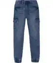 Bild 1 von Cargo-Jeans mit Tunnelzug, Y.F.K., Waschungseffekte, jeansblau ausgewaschen