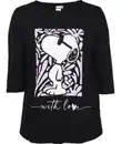 Bild 1 von Snoopy Shirt, 3/4-Arm, schwarz