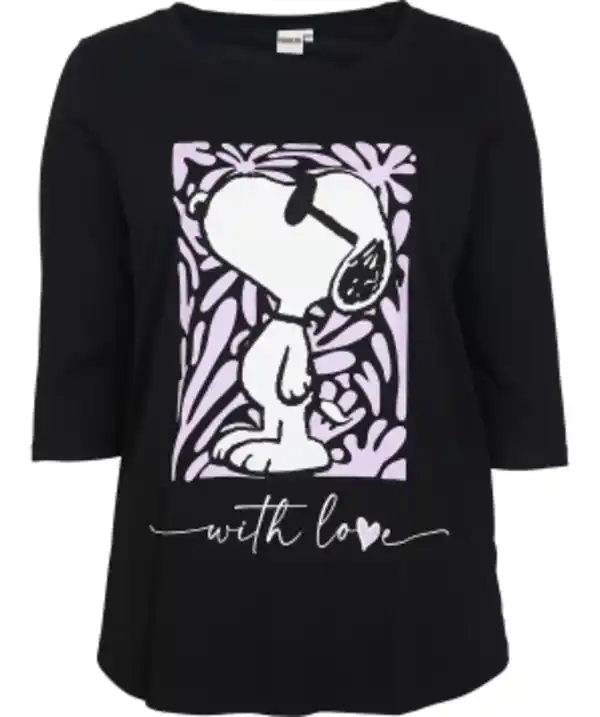 Bild 1 von Snoopy Shirt, 3/4-Arm, schwarz