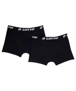 Lotto Retro Boxershorts, 2er-Pack, schwarz