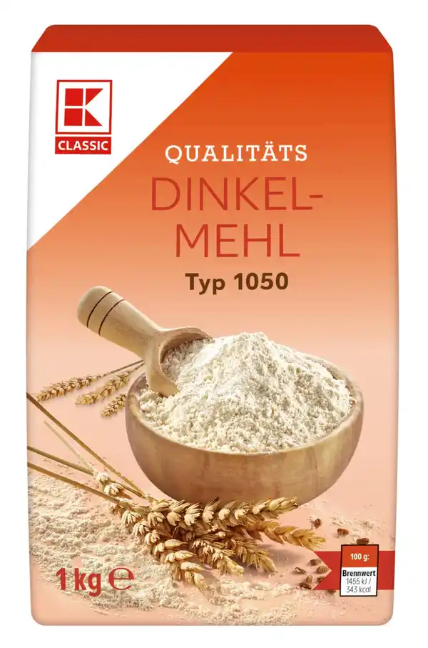 Bild 1 von K-CLASSIC Dinkelmehl, 1-kg-Packg.