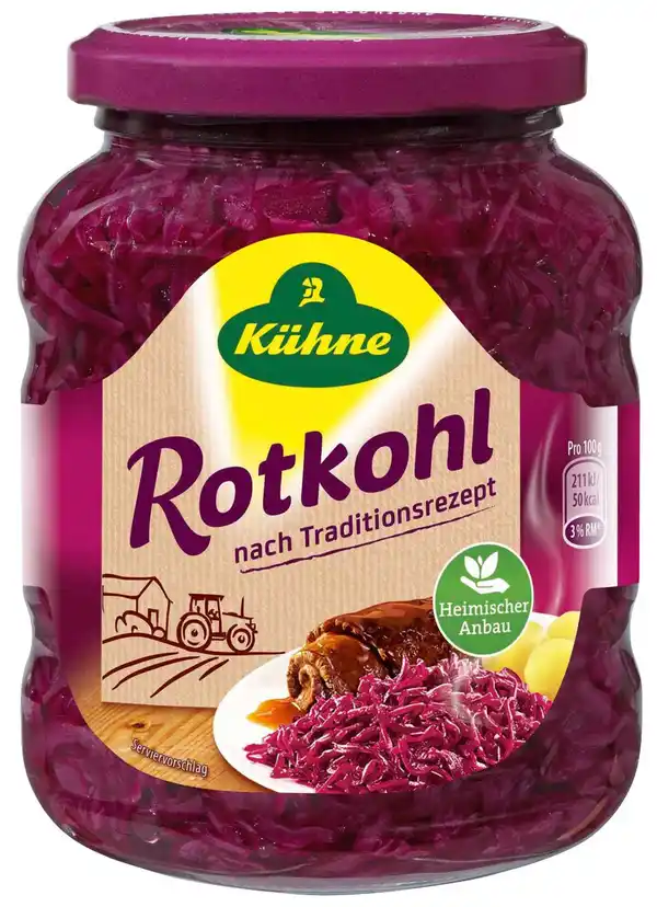 Bild 1 von KÜHNE Rotkohl, 350-g-Glas