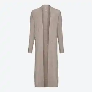 Damen-Strickjacke in Rippoptik, Beige