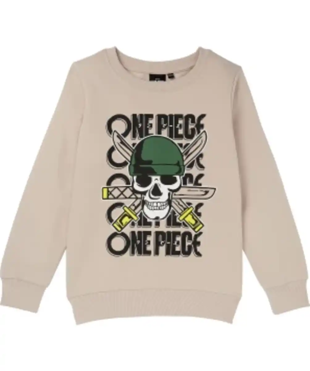 Bild 1 von One Piece Sweatshirt, Rundhalsausschnitt, hellgrau