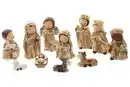 Bild 1 von Creation Gross Krippenfigur »Mini Krippenfiguren Set 11teilig beige braun mit Glitzer, H.: ca. 10cm Weihnachtskrippe Figuren Weihnachtsdeko in Naturtönen aus Polyresin« (11 Stück)