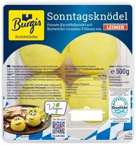BURGIS Sonntagsknödel oder Knödelinos, 375 - 500-g-Packg.
