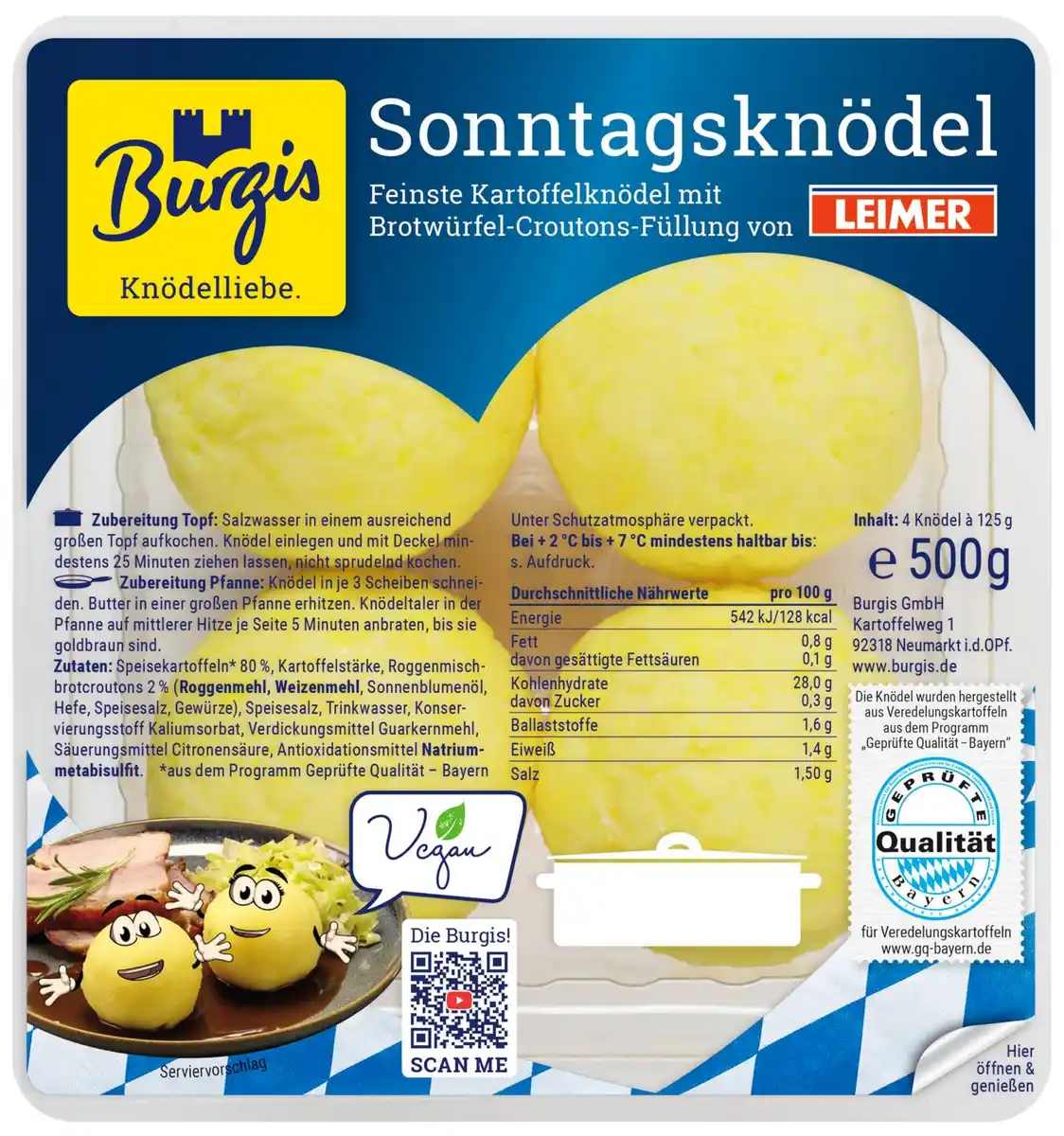 Bild 1 von BURGIS Sonntagsknödel oder Knödelinos, 375 - 500-g-Packg.