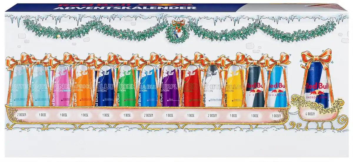 Bild 1 von RED BULL Adventskalender, Packg. = 24 x 0,25-l-Dose