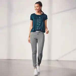 Damen-Jogginghose mit reflektierenden Prints, Light-gray