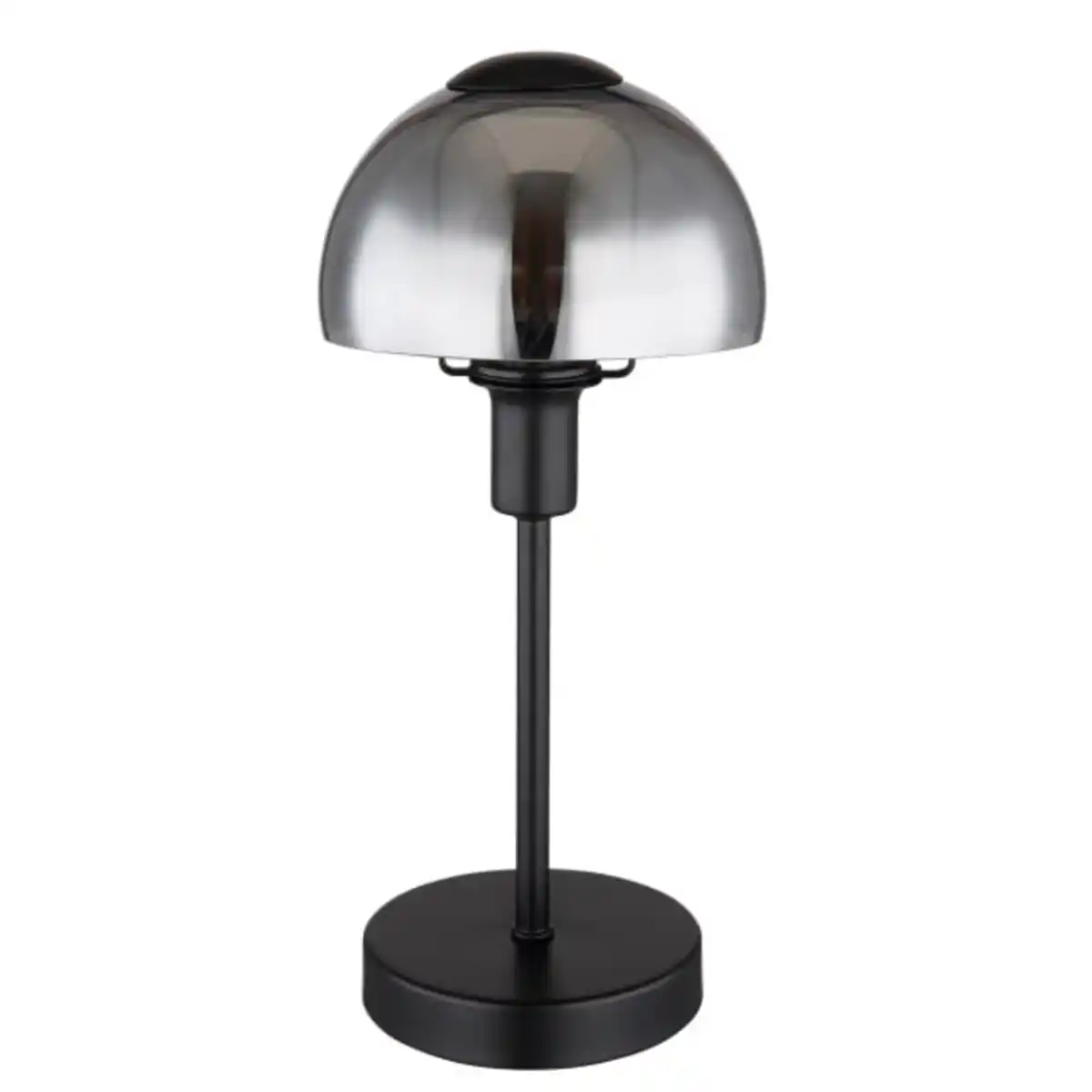 Bild 1 von GLOBO Retrofit Tischlampe Kokkini Schwarz-Goldfarbig /Rauchfarbig 15x15cm H32cm