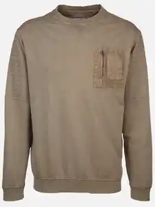 Herren Sweatshirt mit Brusttasche Beige