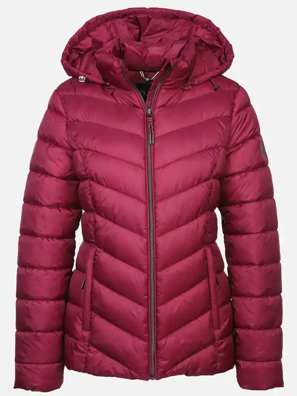 Bild 1 von Damen Steppjacke mit abnehmbarer Kapuze Rot