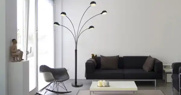 Bild 2 von Lighting - SEYMOUR - Stehleuchte Metall schwarz, 5x E14