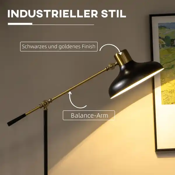 Bild 4 von Stehlampe, Höhenverstellbaerr Standlampe, 40 W schwenkbar Stehleuchte