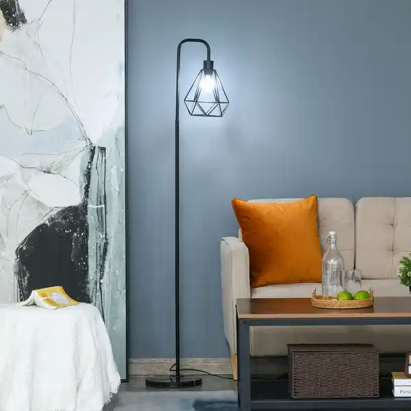 Bild 2 von Stehlampe Industriestil Standleuchte Stehleuchte Sockel E27 für Schlafzimmer Esszimmer Stahl Marmor