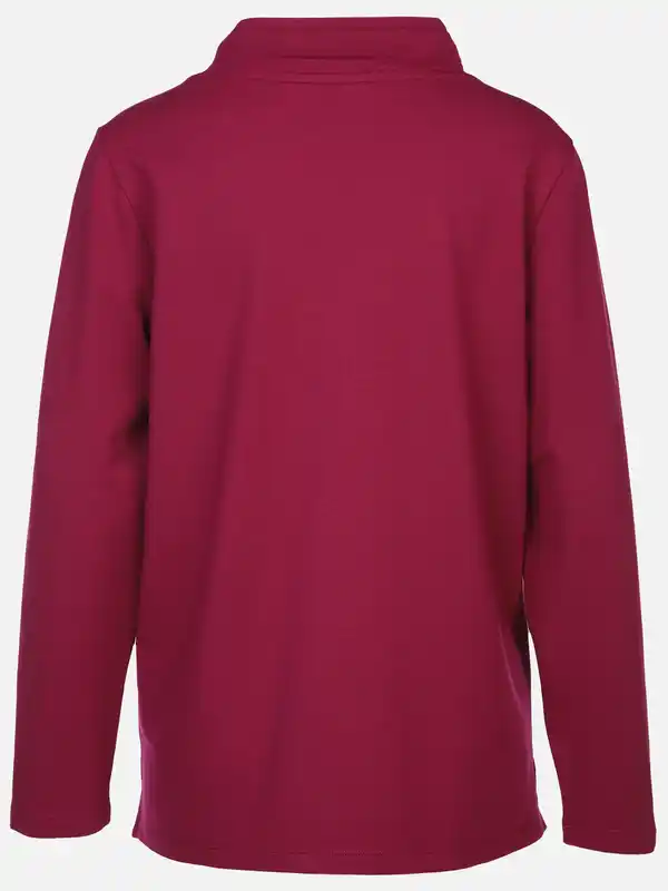 Bild 2 von Damen Langarmshirt mit Stehkragen Rot