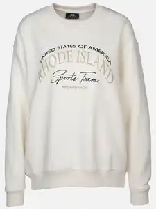 Damen Sweatshirt mit Print Beige