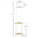 Bild 3 von Stehleuchte, Standlampe mit 2 Ablagen, 40 W Stehlampe, Standleuchte, Weiß