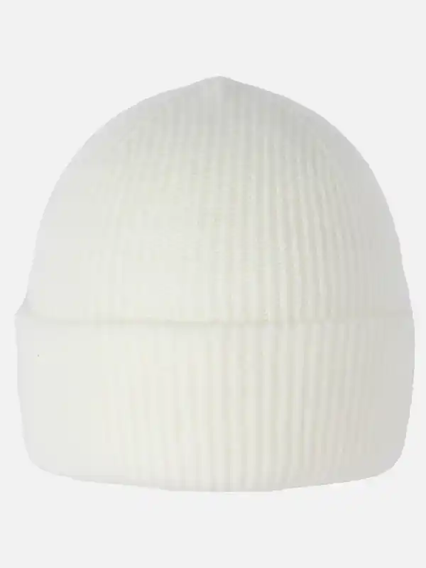 Bild 1 von Damen Beanie mit Umschlag Weiß