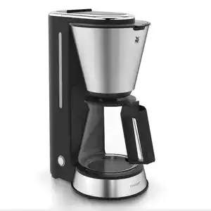 WMF Filterkaffeemaschine aroma , 04 1227 0011 , Schwarz, Silberfarben , Metall , 0,6 L , 15x33x23 cm , matt , Warmhalteplatte, Tropf-Stopp-Funktion, Wassernachfüllanzeige , 0037311467