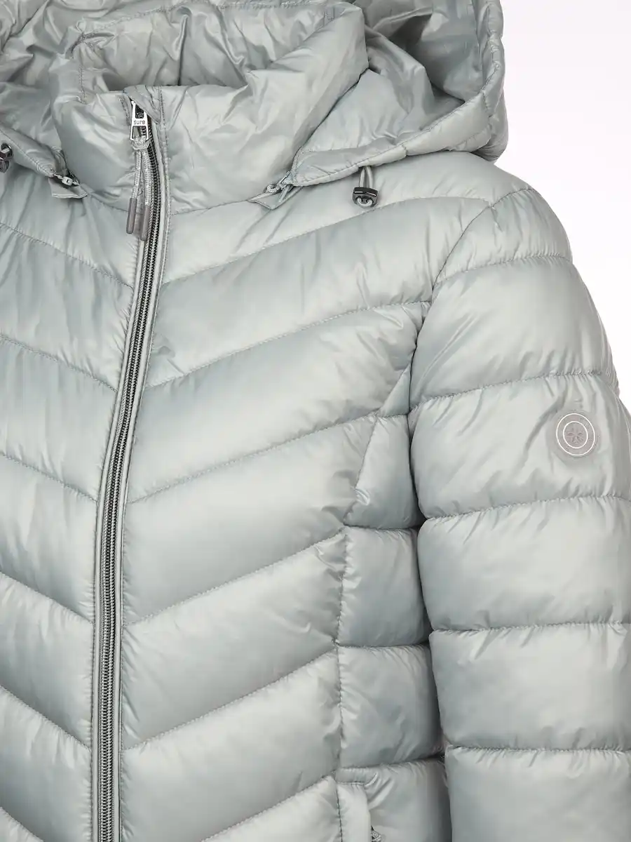 Bild 4 von Damen Steppjacke mit abnehmbarer Kapuze Türkis