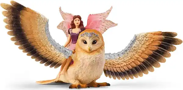 Bild 1 von Schleich® Spielfigur BAYALA®, Elfe auf Glitzer-Eule V2 (70789)