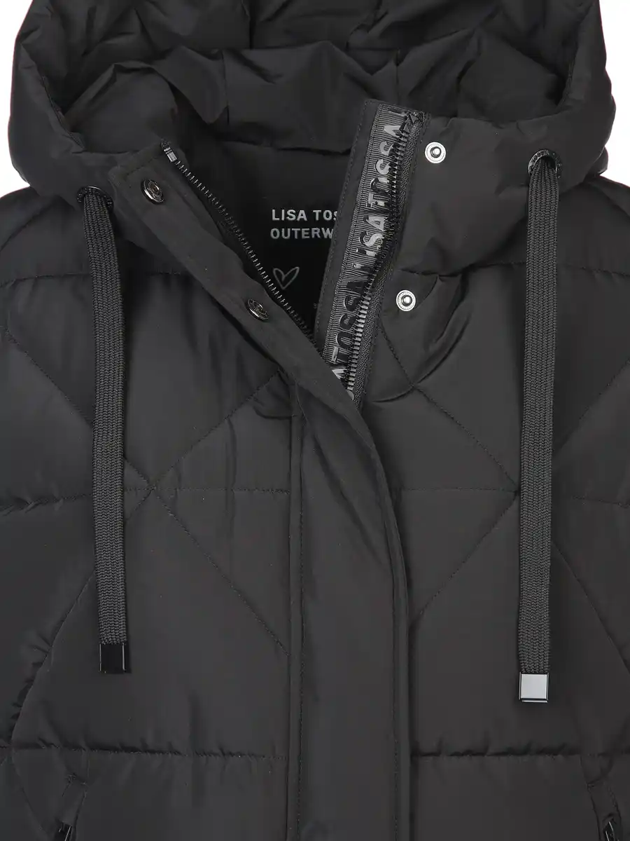 Bild 3 von Damen Steppweste mit Kapuze Schwarz