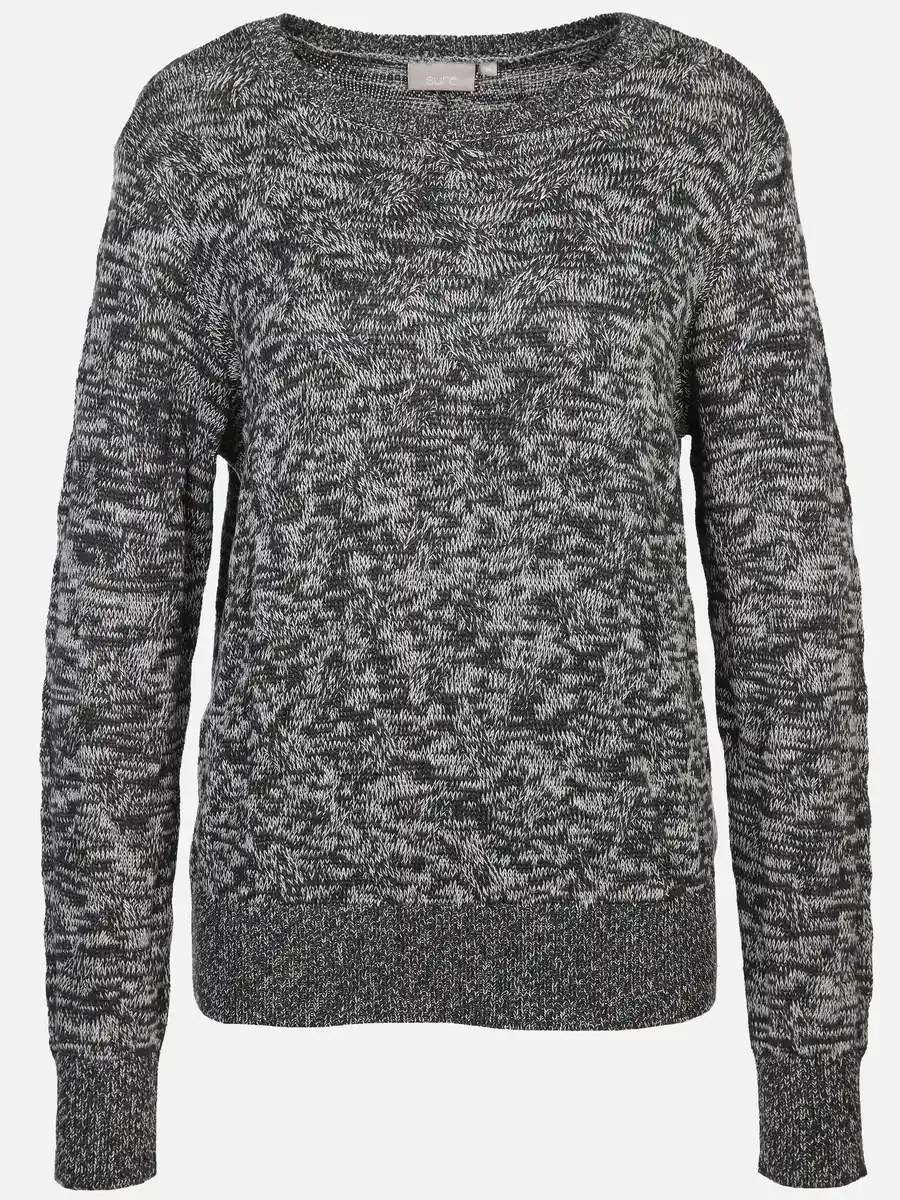 Bild 1 von Damen Strickpullover mit Zopfmuster Grau