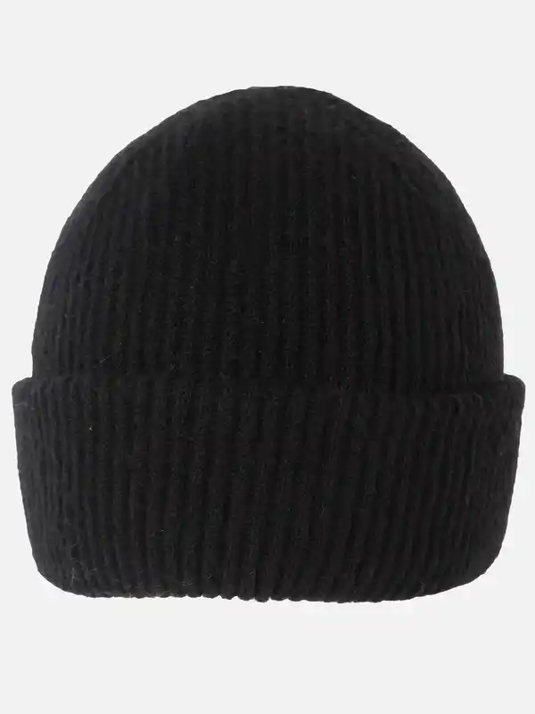 Bild 1 von Damen Beanie mit Umschlag Schwarz