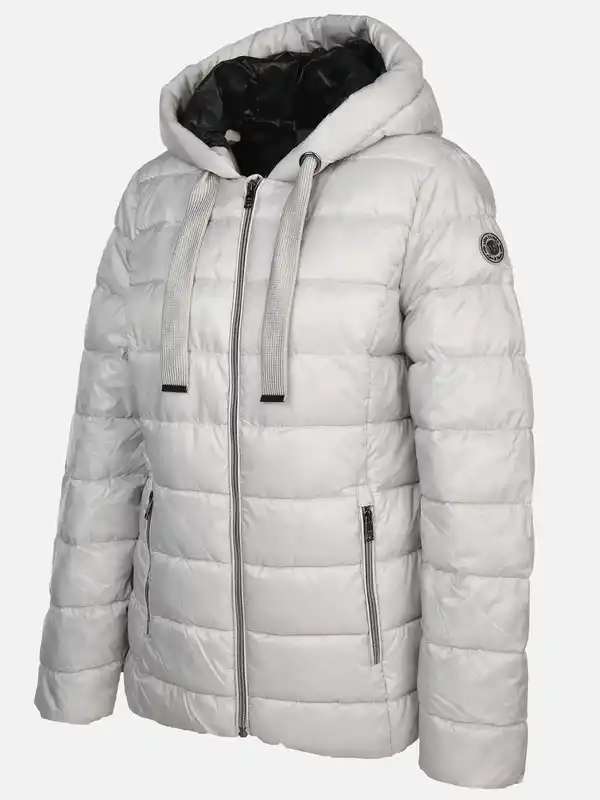 Bild 3 von Damen Steppjacke mit Kapuze Grau