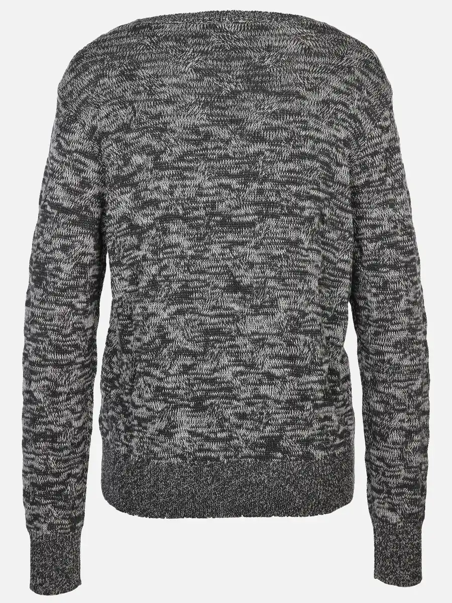 Bild 2 von Damen Strickpullover mit Zopfmuster Grau