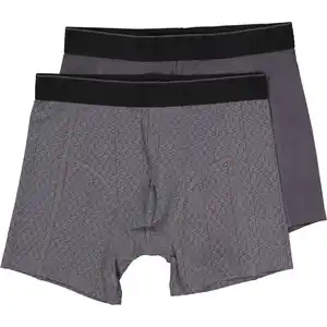 Herren Boxershorts 2er-Pack, Anthrazit, L