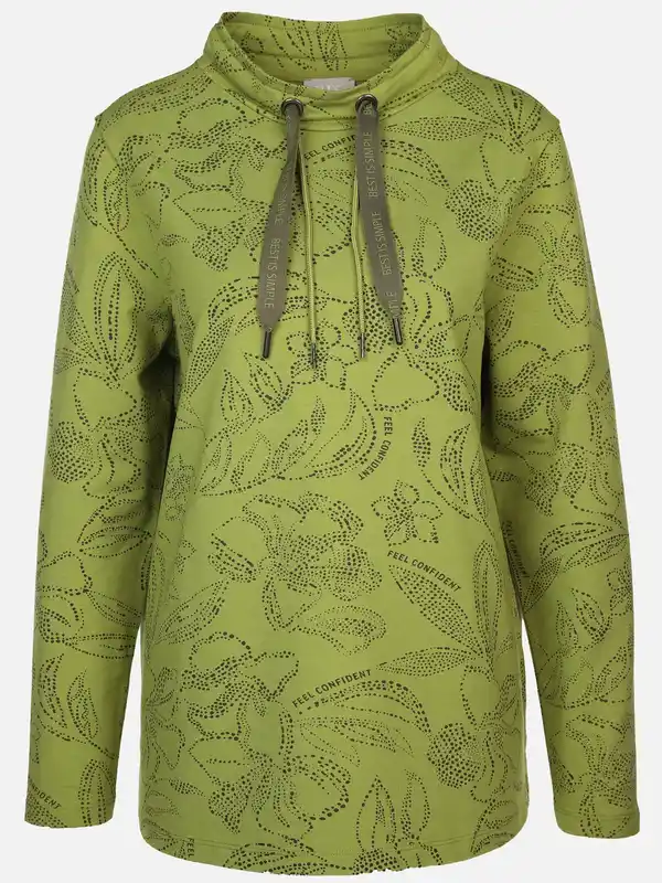 Bild 1 von Damen Sweatshirt mit Alloverprint Grün