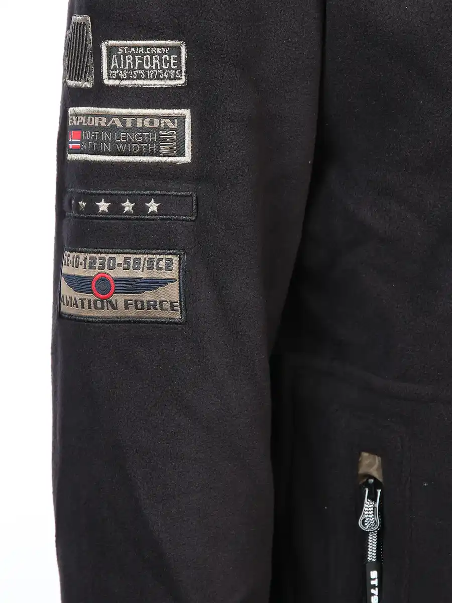 Bild 4 von Herren Fleecejacke mit Patches Grau